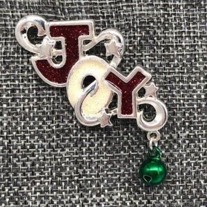 Vintage OTC Christmas JOY Holiday Pin Brooch 1980s